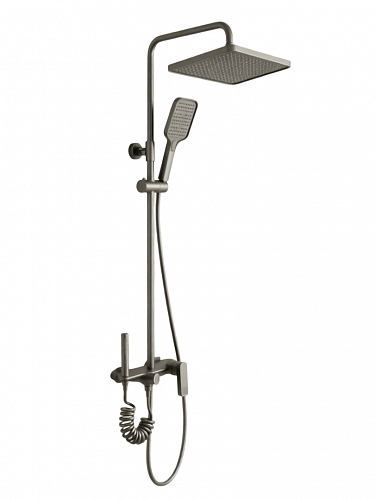 Душевая стойка Creto Горизонт 4 режима, оружейная сталь матовая, CRE-DS-006 рис 2