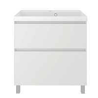 Тумба с раковиной Creto Astoria 80 см белая глянцевая, 15-2080W