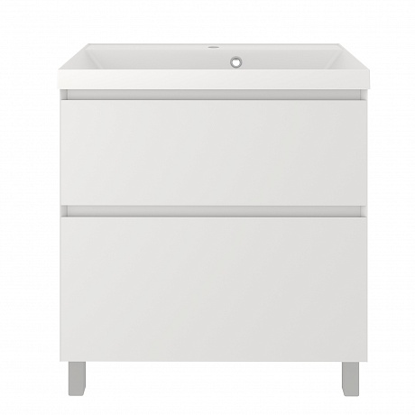 Тумба с раковиной Creto Astoria 80 см белая глянцевая, 15-2080W