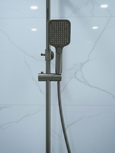 Душевая стойка Creto Горизонт 4 режима, оружейная сталь матовая, CRE-DS-006 рис 4