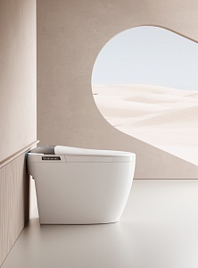 Умный унитаз приставной безободковый Creto Nex Smart 270316 с микролифтом и функцией биде, белый рис 15