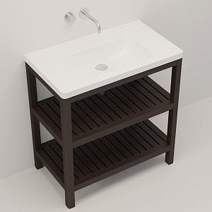 Раковина Creto Taormina 85х49 без отверстия под смеситель, искусственный камень Solid Surface белая матовая 1088-001/1 рис 3