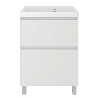 Тумба с раковиной Creto Astoria 60 см белая глянцевая, 15-2060W