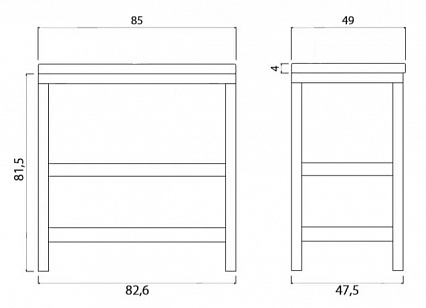 Тумба с раковиной  Creto Provence Family Wood  85 рис 6