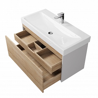 Тумба с раковиной подвесная Creto Etna 100 Soft рис 3