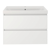 Тумба с раковиной Creto Style 80 см белая глянцевая, 16-2080W