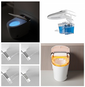 Умный унитаз приставной безободковый Creto Nex Smart 270316 с микролифтом и функцией биде, белый рис 17